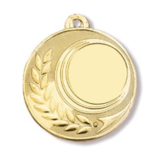 Medalla deportiva XUNCA en acabado oro