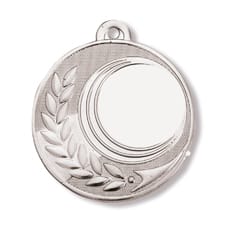 Medalla deportiva XUNCA en acabado plata