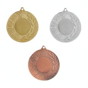 Medalla deportiva LOIBA en sus tres acabados: oro, plata y bronce