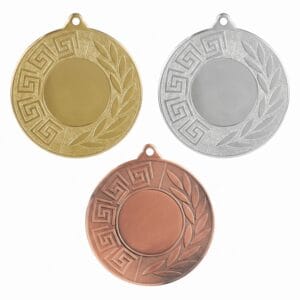 Medalla deportiva LOIBA en sus tres acabados: oro, plata y bronce